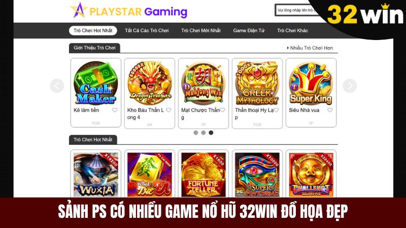 Sảnh game PS sở hữu hệ thống game đồ họa đẹp