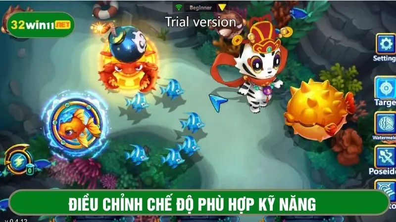 Điều chỉnh chế độ game phù hợp với kỹ năng để tối ưu trải nghiệm